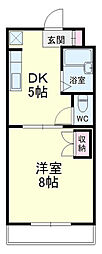 フェニックス竜洋 1DKの間取図画像