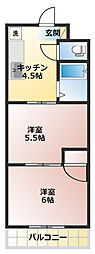 ランドスケイプ 2Kの間取図画像