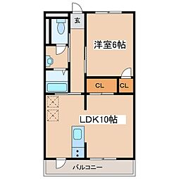 柴田マンション 2DKの間取図画像