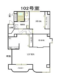 グランメゾン山崎 2LDKの間取図画像