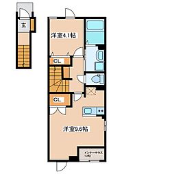 グランデール元町 1LDKの間取図画像