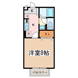 アルテナードM 1Kの間取図画像