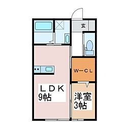 CASA渚 1LDKの間取図画像