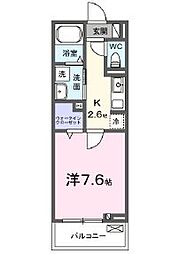 ル・リアン 1Kの間取図画像