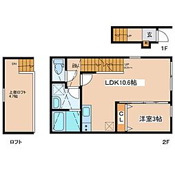 仮)EXCEED 深志 1SLDKの間取図画像