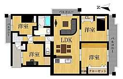 アーバンライフ江西B棟 4LDKの間取図画像