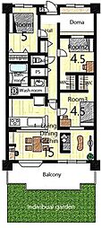 ブライトタウン西伝寺 3SLDKの間取図画像