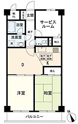ライオンズマンション東寺尾 2SDKの間取図画像