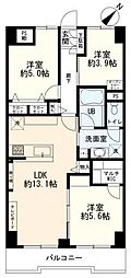 モンテベルデ横浜 3LDKの間取図画像