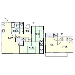 JR日南線 南方駅 徒歩10分 3LDKの間取り
