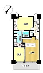 アルファステイツ下松駅2 2LDKの間取図画像