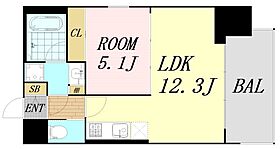 大阪府大阪市西区川口3丁目（賃貸マンション1LDK・12階・40.92㎡） その2