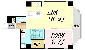 大阪府大阪市中央区船越町2丁目（賃貸マンション1LDK・4階・56.15㎡） その2