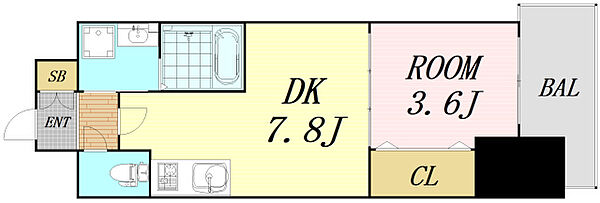 エスリードレジデンス江坂垂水町 ｜大阪府吹田市垂水町3丁目(賃貸マンション1DK・2階・30.19㎡)の写真 その2