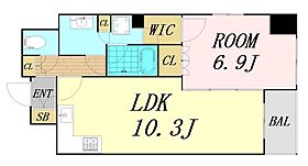 大阪府大阪市中央区東心斎橋1丁目（賃貸マンション1LDK・2階・44.46㎡） その1