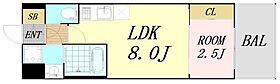 大阪府大阪市淀川区宮原5丁目（賃貸マンション1LDK・5階・26.07㎡） その2