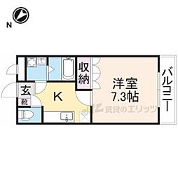 ｓｕｎｎｙ　ｃｏｕｒｔ 1階1Kの間取り