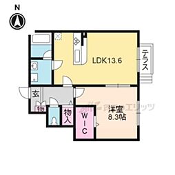 Ｃａｓａ横町 1階1LDKの間取り