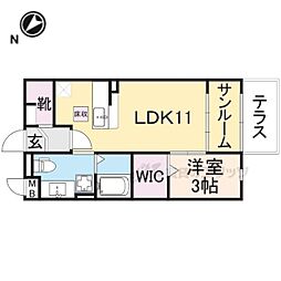 グランデ　ピーノ　トレ 1階1LDKの間取り