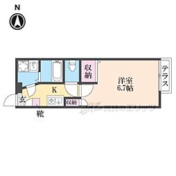 ハイツ晴斗VIII 1階1Kの間取り