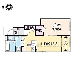 トラストメゾン 1LDKの間取図画像