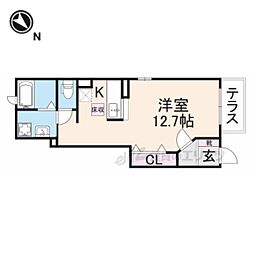 JR東海道・山陽本線 彦根駅 バス4分 池州町南下車 徒歩2分の賃貸アパート 1階ワンルームの間取り