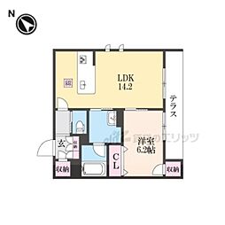 シャーメゾンＡ.Ｋａｔｓｕｂｅ 1階1LDKの間取り