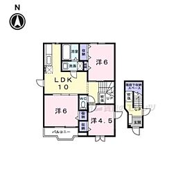 アパートメントくり 3LDKの間取図画像
