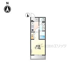 JR東海道・山陽本線 大津駅 徒歩6分の賃貸アパート 1階1Kの間取り