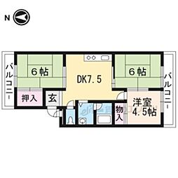 ベルパーク古高 3DKの間取図画像