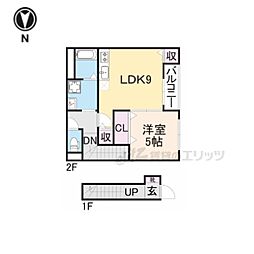 LovelyHouse 1Kの間取図画像