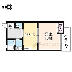 シャトー・ル・ラック 1DKの間取図画像