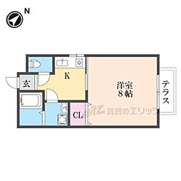 ビレッジM 1Kの間取図画像