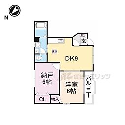 カーサセレーノ 2DKの間取図画像
