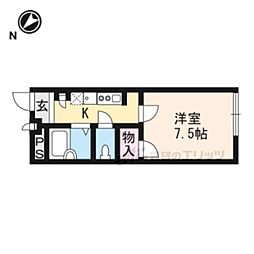レオパレス郷 1Kの間取図画像