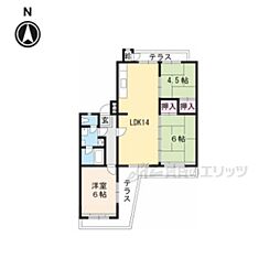 びわ湖美空第2団地8号棟 3LDKの間取図画像
