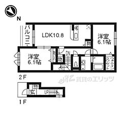 スペーシア 2LDKの間取図画像