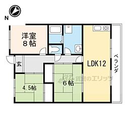 ヴィラ村崎 3LDKの間取図画像