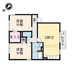 アウグーリオB 2LDKの間取図画像