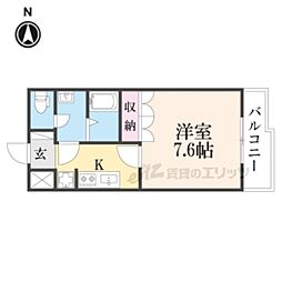 ヴィラ・すみれ 1Kの間取図画像