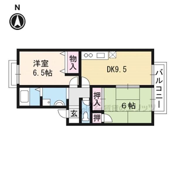 メルベイユ・Ｔ 206｜滋賀県大津市大将軍３丁目(賃貸アパート2LDK・2階・50.15㎡)の写真 その2