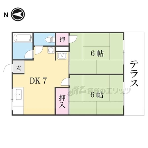 滋賀県大津市皇子が丘３丁目(賃貸アパート2DK・1階・38.88㎡)の写真 その2