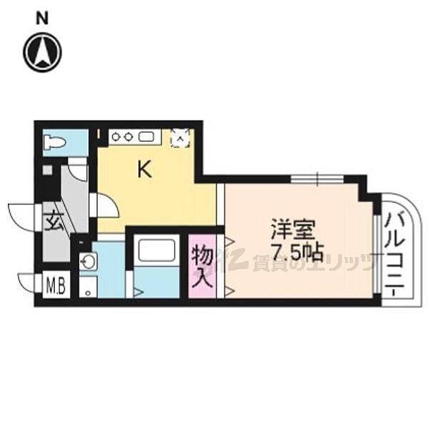 グレース大嘉 406｜滋賀県大津市桜野町１丁目(賃貸マンション1K・4階・30.04㎡)の写真 その2