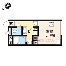 レオパレスみなみ彦根 1Kの間取図画像