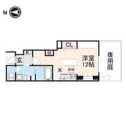 Woodstock Nest ワンルームの間取図画像