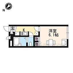 レオパレスハイランド3 1Kの間取図画像