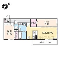 D-ROOM守山3丁目（仮称） 2階2LDKの間取り