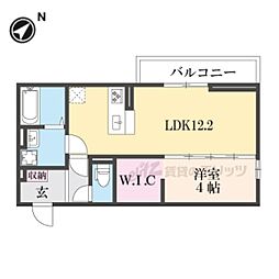 JR東海道・山陽本線 瀬田駅 徒歩23分の賃貸アパート 2階1LDKの間取り