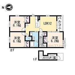 ローズ・スターデン・ジン 2階3LDKの間取り