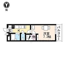 レオパレス彦根後三条 3階1Kの間取り